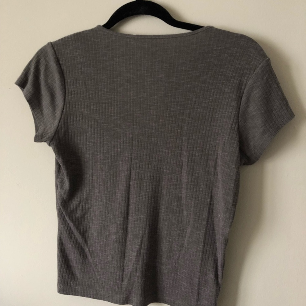 Grey Ribbed Shirt - Picture 5 of 5